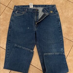 Carhartt Men's Deep Blue Relaxed Work Jeans